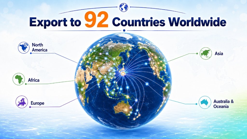 Export to 92 Countries Worldwide